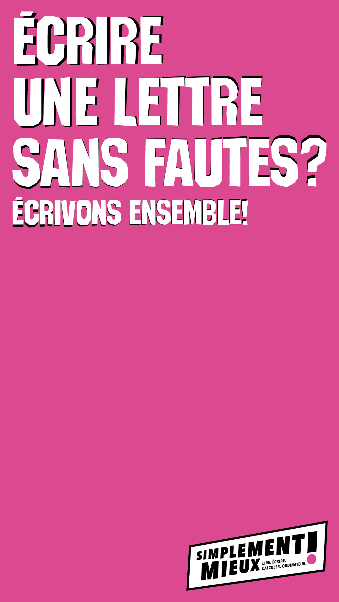 Banner 1080x1920px Ecrire